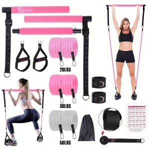 Pilates Bar Kit with 6 Resistance Bands